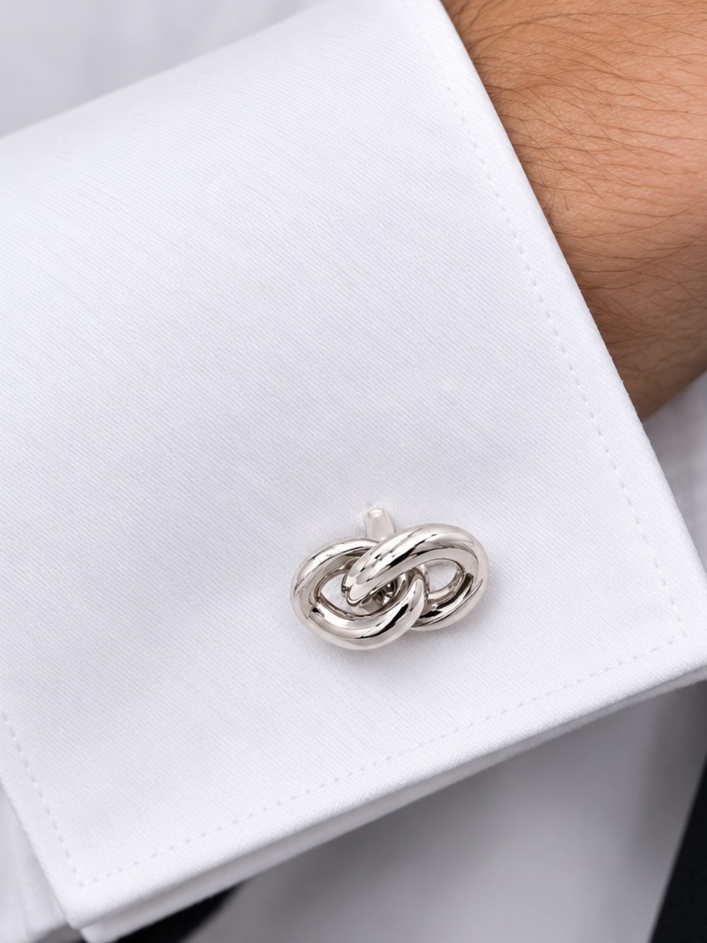 SWANK infinity knot cufflinks